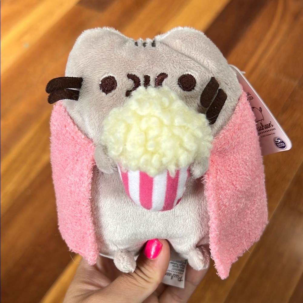 Pusheen Cute Plush Cat with Popcorn